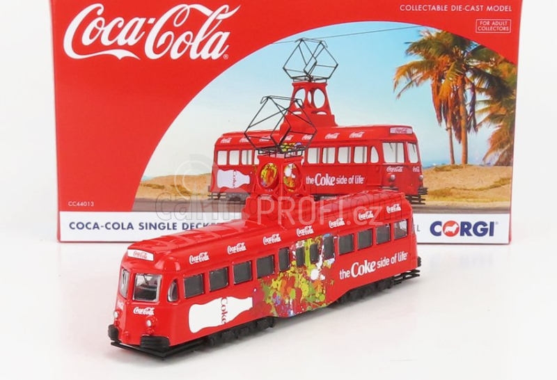 Corgi Blackpool Decker Single Tram Autobus Coca-cola 1:76, červená