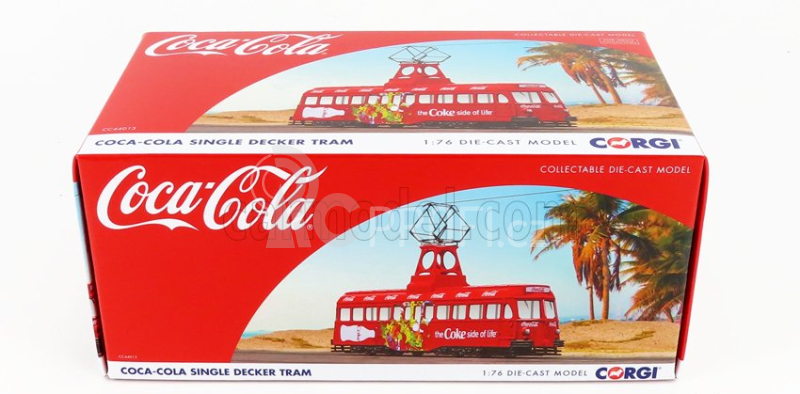 Corgi Blackpool Decker Single Tram Autobus Coca-cola 1:76, červená