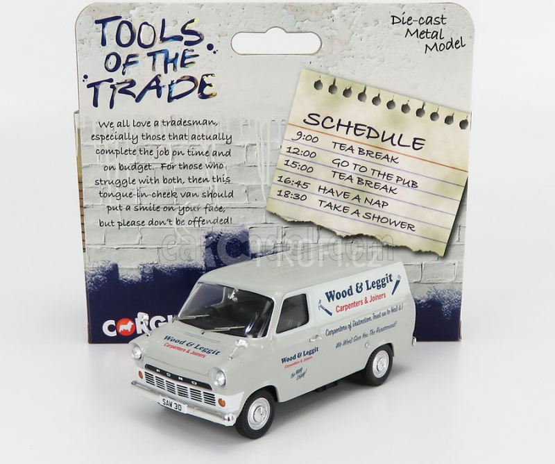 Corgi Ford england Transit Mki Van Wood & Leggit 1970 1:43 Grey
