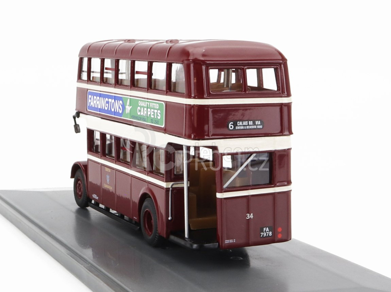 Corgi GUY Utility Autobus Burton Corporation 6 Calais 1960 1:76 Červený Krém