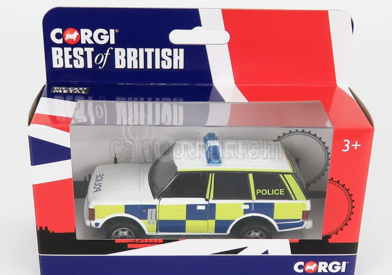 Corgi Land rover Range Rover Police 1971 1:36 Modrá Žlutá