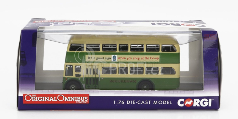 Corgi Leyland Pd3 Autobus Queen Mary 1970 1:76 Zelený Krém