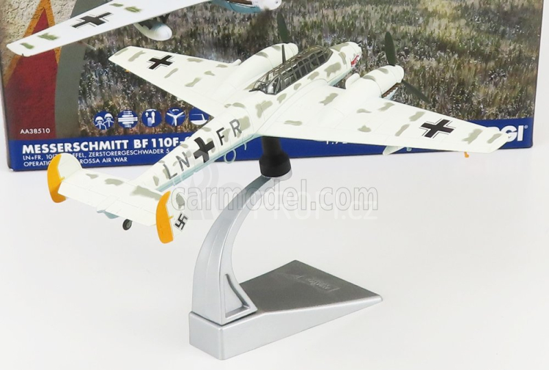 Corgi Messerschmitt Bf110f-2 Airplane Staffel Operation 1:72, bílá