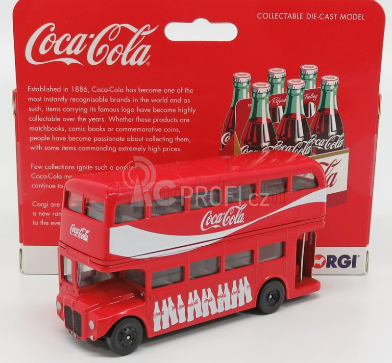 Corgi Routemaster Rml 2757 Autobus London Coca-cola 1956 1:64 Červená Bílá