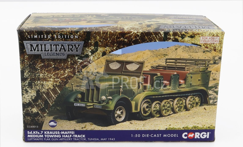 Corgi Tank Half Truck Krauss-maffei Cingolato 1942 1:50 Vojenská Kamufláž