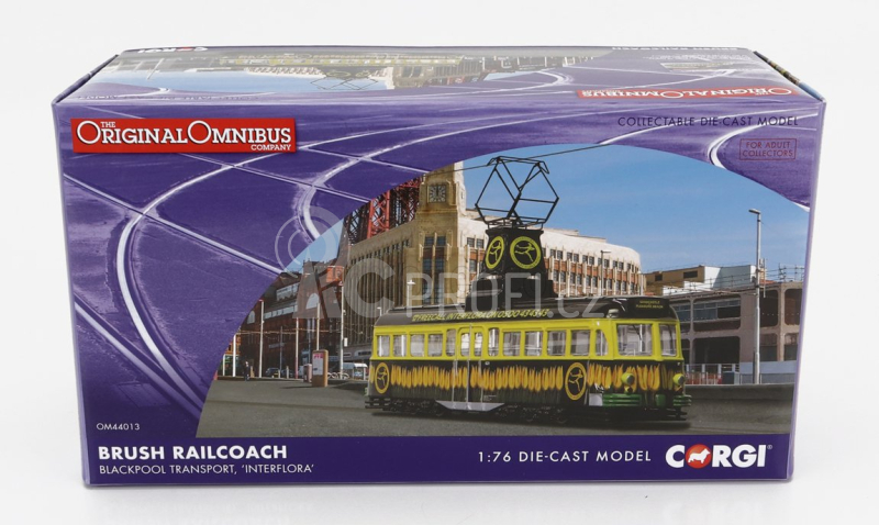 Corgi Tram Brush Railcoach Blackpool Transport Interflora 1970 1:76 Žlutá Černá