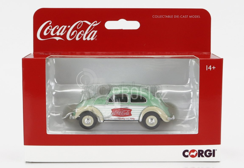 Corgi Volkswagen Beetle Maggiolino Coca-cola 1951 1:43 Zelená Bílá Béžová