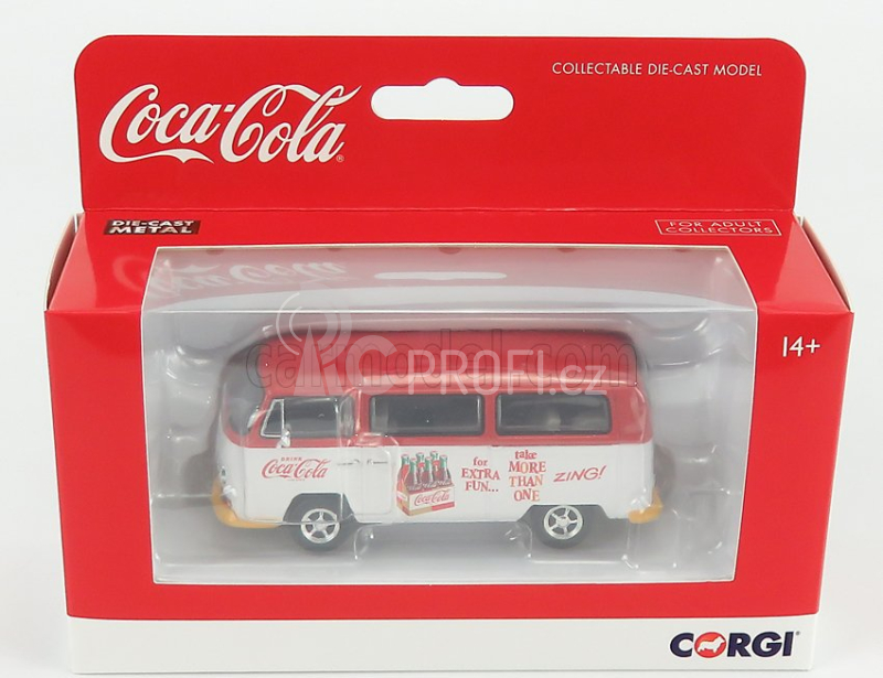 Corgi Volkswagen T1 Camper Van Coca-cola Zing 1961 1:43 Červená Bílá