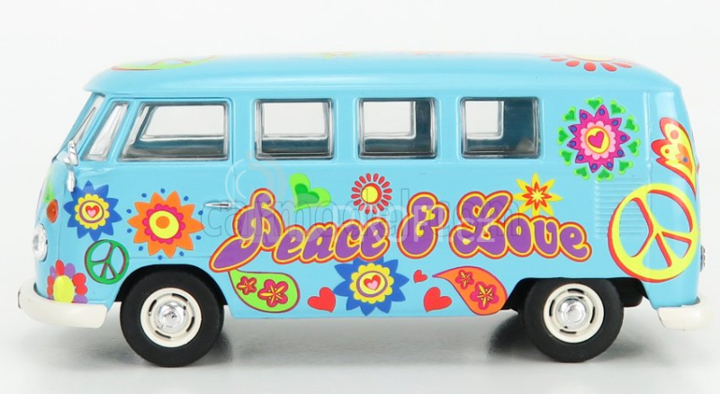 Corgi Volkswagen T1 Minibus Peace & Love 1961 1:43 Světle Modrá