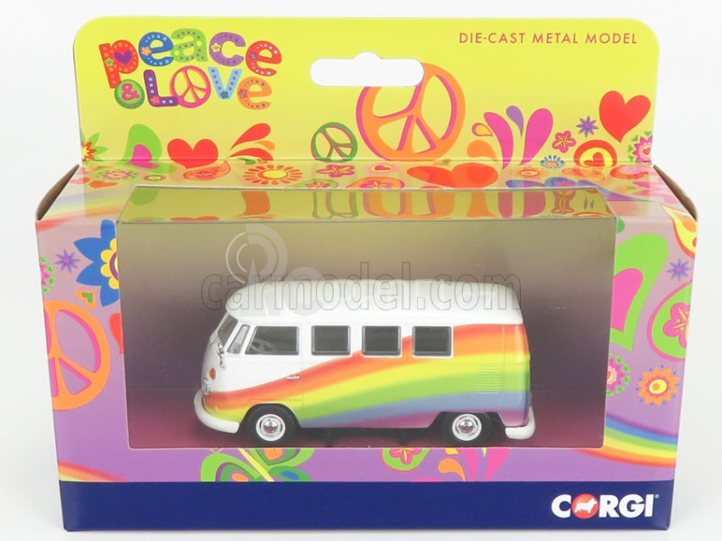 Corgi Volkswagen T1 Minibus Peace & Love Rainbows 1961 1:43 Různé