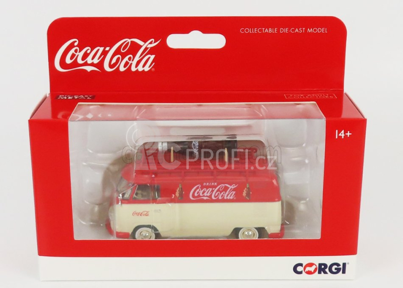 Corgi Volkswagen T1 Van Coca-cola Drink 1961 1:43 Červený Krém