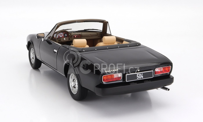 Cult-scale models Peugeot 504 Cabriolet Open 1983 1:18 Black