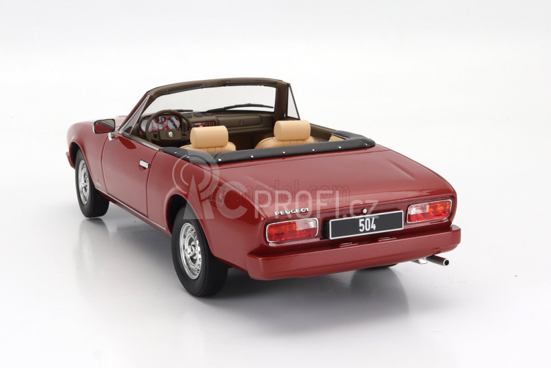 Cult-scale models Peugeot 504 Cabriolet Open 1983 1:18 Red Met