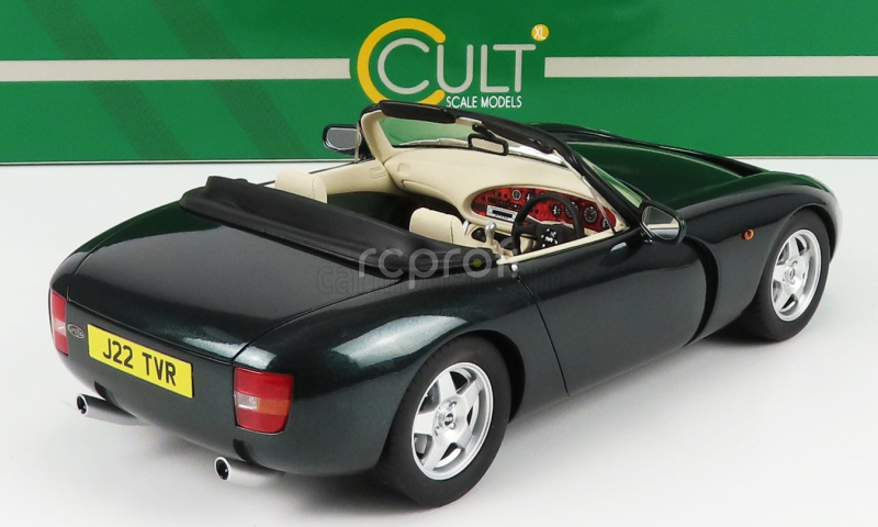 Cult-scale models TVR Griffith Spider Open 1993 1:18 Green Met