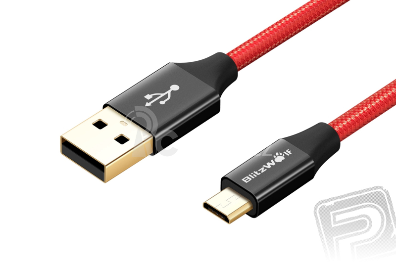 Datový kabel Micro USB červený (délka 2,5 m)