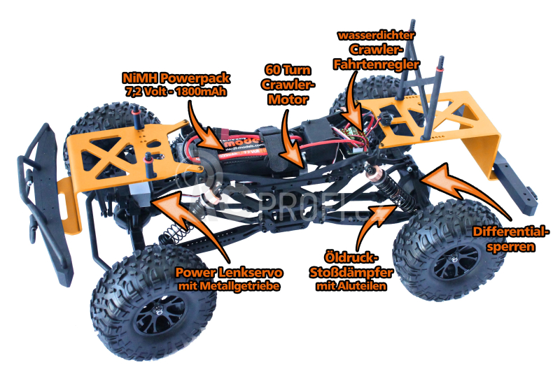 RC auto DF-4J Crawler XXL s navijákem