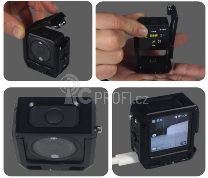 DJI Action 2 jednotlivý fotoaparát- Rám z hliníkové slitiny (otvor nabíjecího portu)
