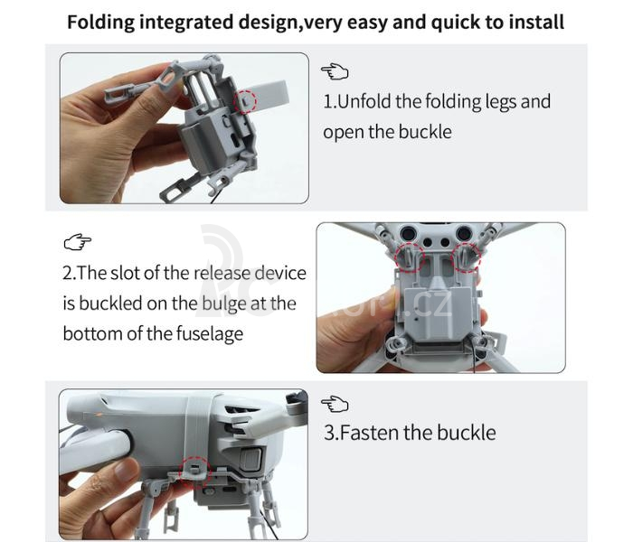 DJI MINI 3 Pro / Mini 3 - Závěsný systém a podvozek