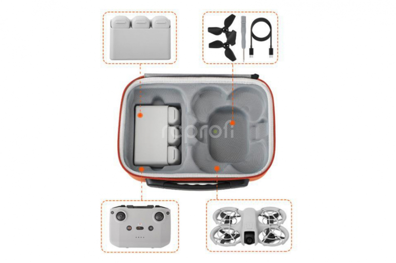 DJI NEO - Two-Layer Leather Storage Case (Black)