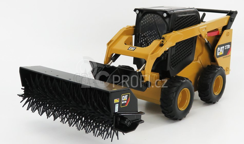 Dm-models Caterpillar Cat272d Ruspa Gommata - Skid Steer Loader 1:16 Žlutá Černá