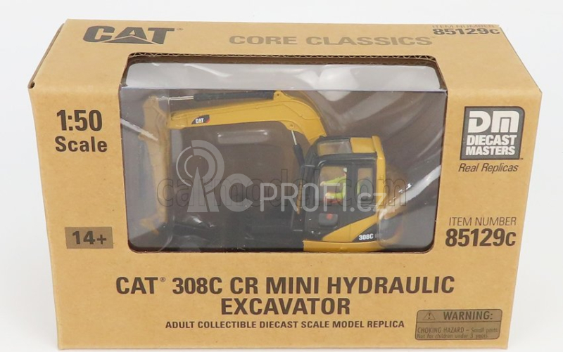 Dm-models Caterpillar Cat308c Cr Pásový bagr 1:50, žlutá