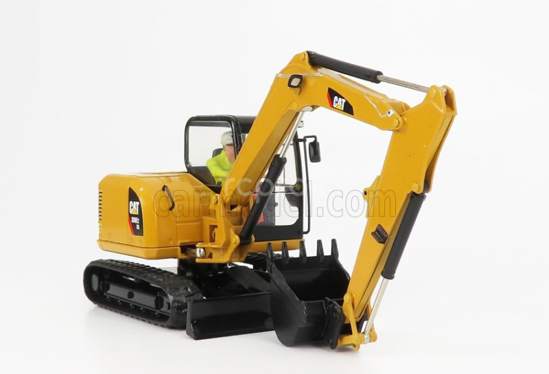 Dm-models Caterpillar Cat308e2 Cr Sb Escavatore Cingolato - Tractor Hydraulic Mini Excavator 1:32 Žlutá Černá