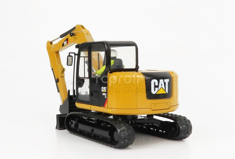 Dm-models Caterpillar Cat308e2 Cr Sb Escavatore Cingolato - Tractor Hydraulic Mini Excavator 1:32 Žlutá Černá