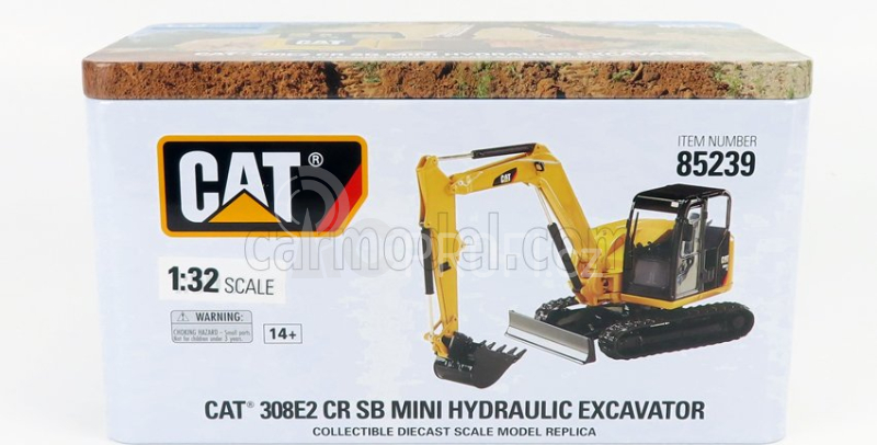 Dm-models Caterpillar Cat308e2 Cr Sb Pásový bagr 1:32, žlutá