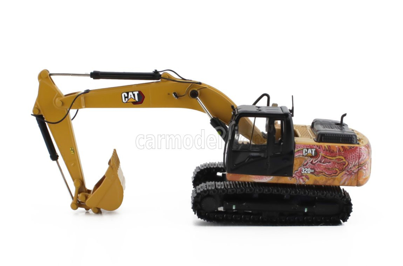 Dm-models Caterpillar Cat320 Gx Escavatore Cingolato - Tractor Hydraulic Excavator Scraper 1:50 Žlutá Černá
