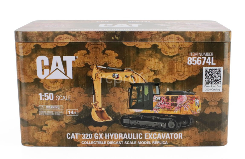 Dm-models Caterpillar Cat320 Gx Escavatore Cingolato - Tractor Hydraulic Excavator Scraper 1:50 Žlutá Černá