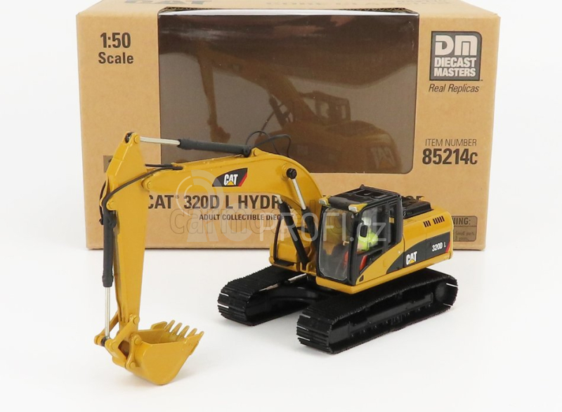 Dm-models Caterpillar Cat320d Pásový bagr 1:50, žlutá