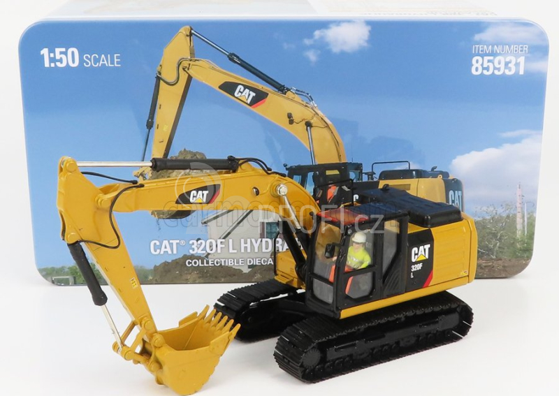 Dm-models Caterpillar Cat320f L Pásový bagr 1:50, žlutá