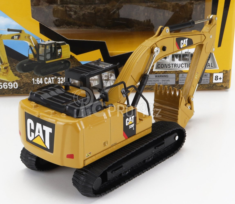 Dm-models Caterpillar Cat320f L Escavatore Cingolato - Tractor Hydraulic Excavator 1:64 Žlutá Černá