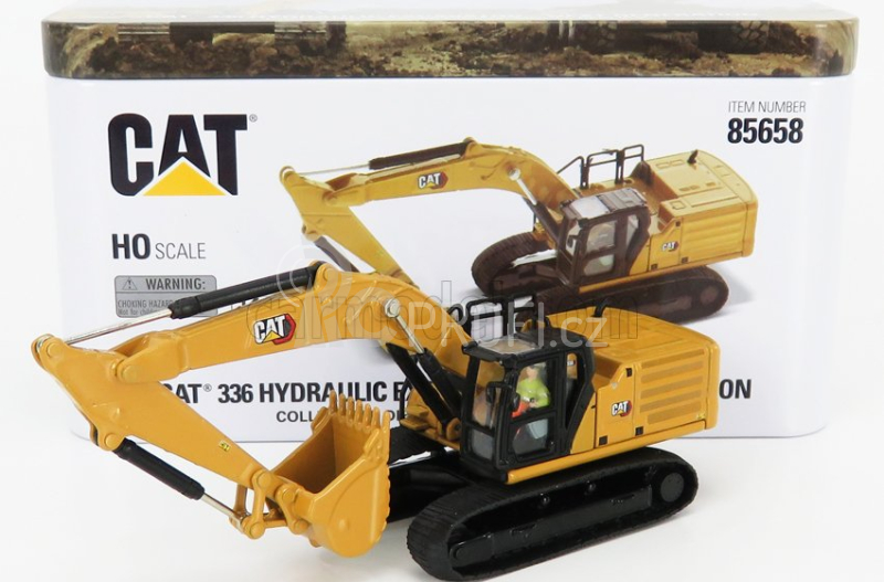 Dm-models Caterpillar Cat336 Escavatore Cingolato - Tractor Hydraulic Excavator 1:87 Žlutá Černá