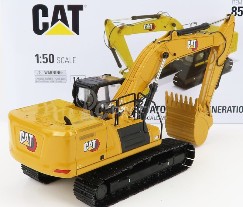 Dm-models Caterpillar Cat336 Escavatore Cingolato - Tractor Hydraulic Excavator Scraper - Next Generation 1:50 Žlutá Černá