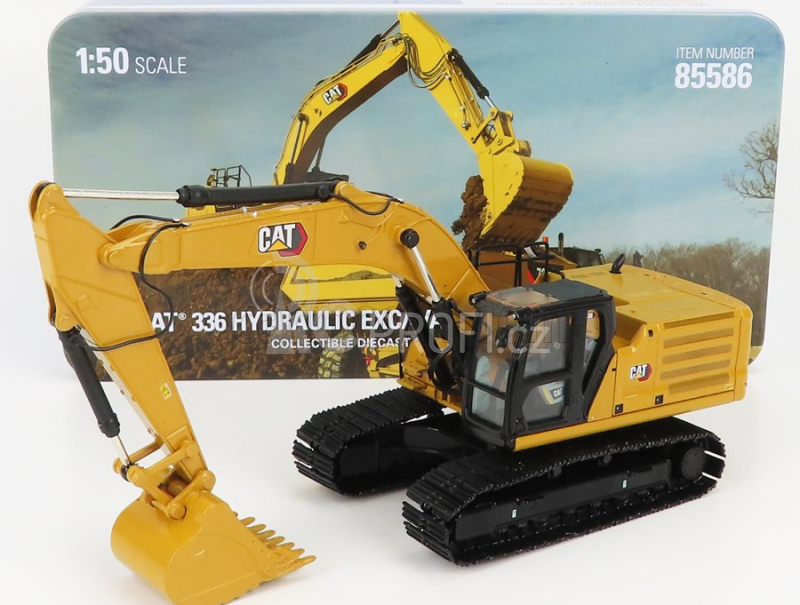 Dm-models Caterpillar Cat336 Escavatore Cingolato - Tractor Hydraulic Excavator Scraper - Next Generation 1:50 Žlutá Černá