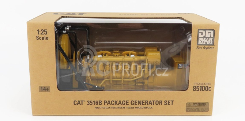 Dm-models Caterpillar Cat3516b Generatore - Generator Set 1:25 Žlutá Černá