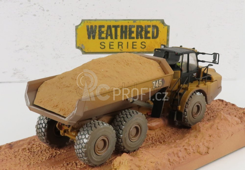 Dm-models Caterpillar Cat745 Kloubový dumper 1:50, žlutá