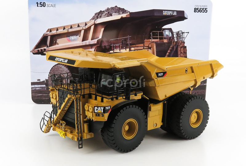 Dm-models Caterpillar Cat797f Cassone Ribaltabile Cava Mineraria - Mining Truck 1:50 Žlutá Černá