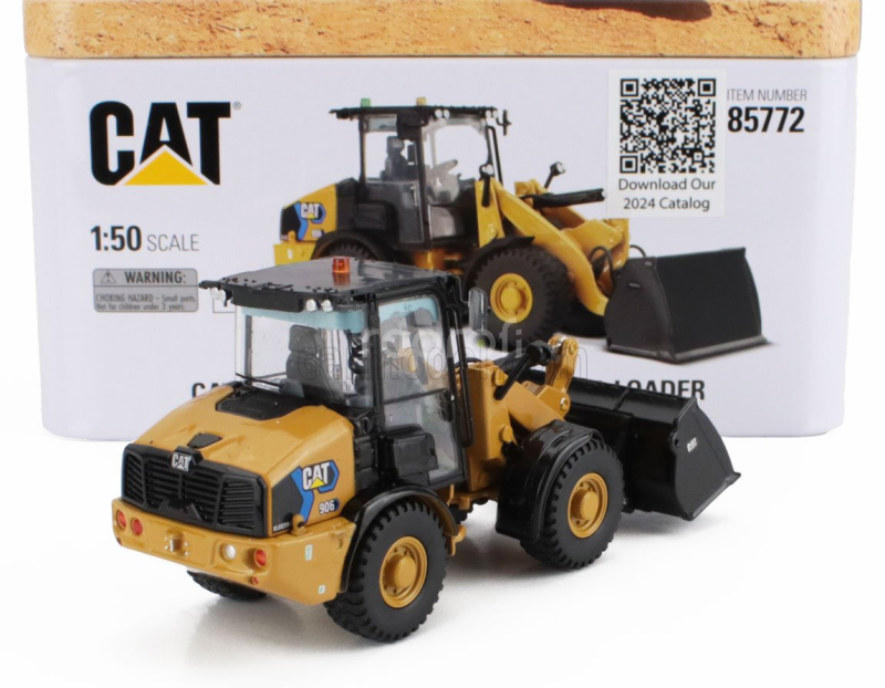 Dm-models Caterpillar Cat906 Compact Electric Ruspa Gommata - Scraper Tractor Wheel Loader 1:50 Žlutá Černá