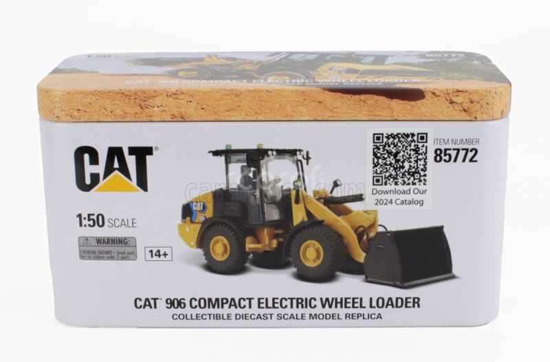 Dm-models Caterpillar Cat906 Compact Electric Ruspa Gommata - Scraper Tractor Wheel Loader 1:50 Žlutá Černá