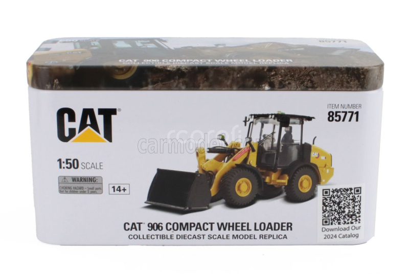 Dm-models Caterpillar Cat906 Compact Ruspa Gommata - Scraper Tractor Wheel Loader 1:50 Žlutá Černá