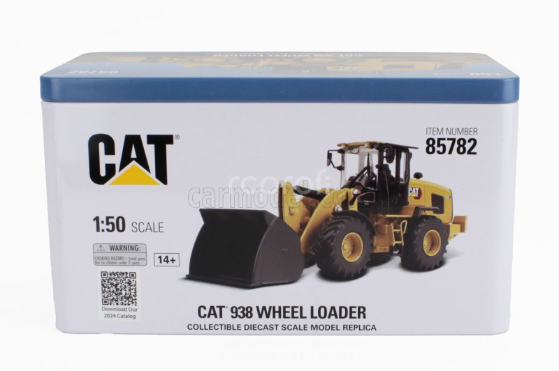 Dm-models Caterpillar Cat938 Ruspa Gommata - Scraper Tractor Wheel Loader 1:50 Žlutá Černá