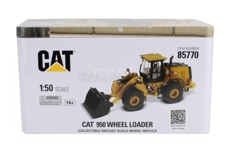 Dm-models Caterpillar Cat950 Ruspa Gommata - Scraper Tractor Wheel Loader 1:50 Žlutá Černá