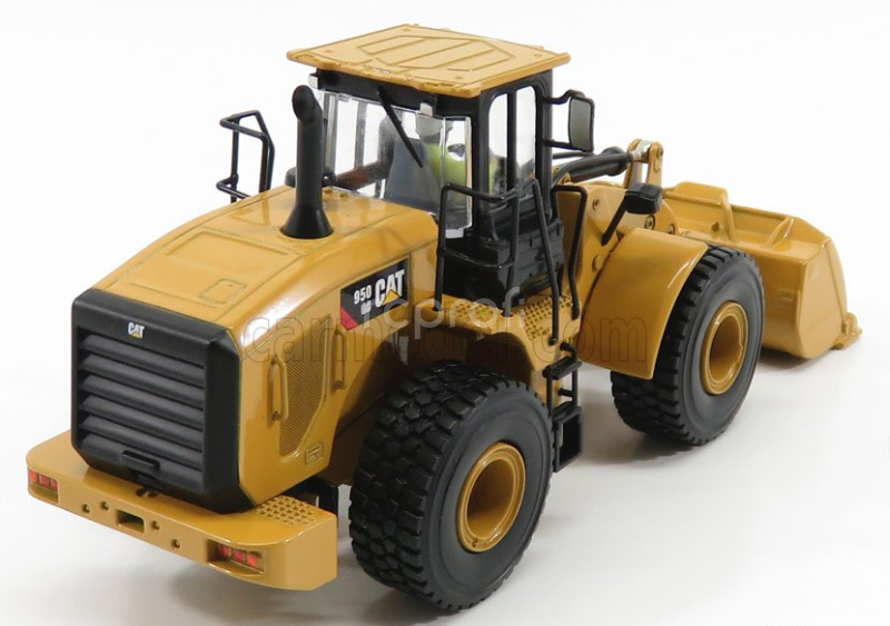 Dm-models Caterpillar Cat950gc Ruspa Gommata - Scraper Tractor Wheel Loader 1:50 Žlutá Černá