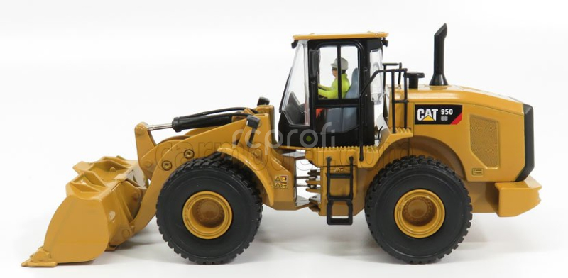 Dm-models Caterpillar Cat950gc Ruspa Gommata - Scraper Tractor Wheel Loader 1:50 Žlutá Černá