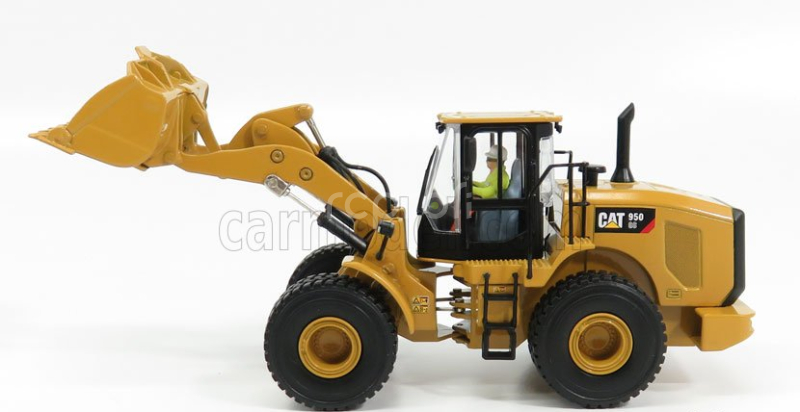 Dm-models Caterpillar Cat950gc Ruspa Gommata - Scraper Tractor Wheel Loader 1:50 Žlutá Černá