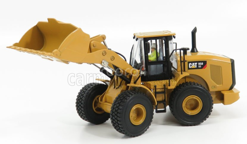 Dm-models Caterpillar Cat950gc Ruspa Gommata - Scraper Tractor Wheel Loader 1:50 Žlutá Černá