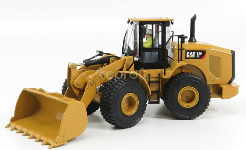 Dm-models Caterpillar Cat950gc Ruspa Gommata - Scraper Tractor Wheel Loader 1:50 Žlutá Černá