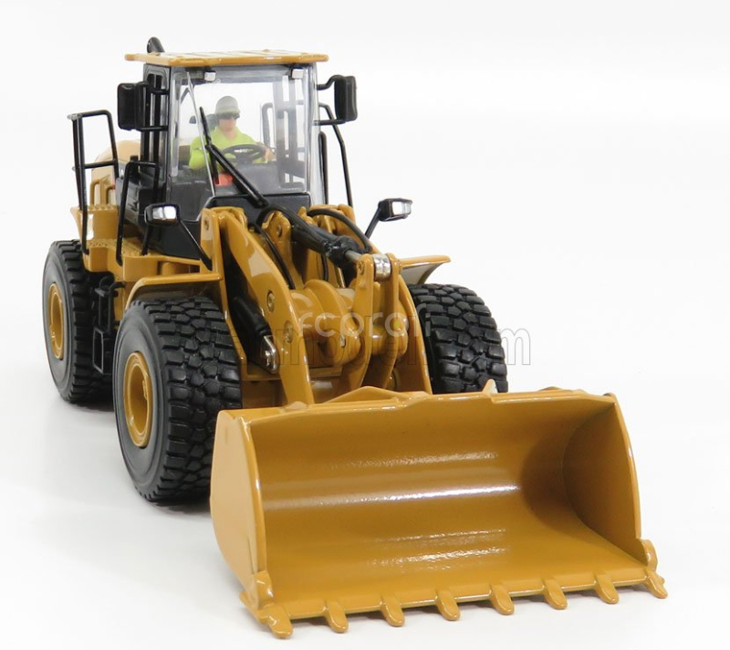 Dm-models Caterpillar Cat950gc Ruspa Gommata - Scraper Tractor Wheel Loader 1:50 Žlutá Černá